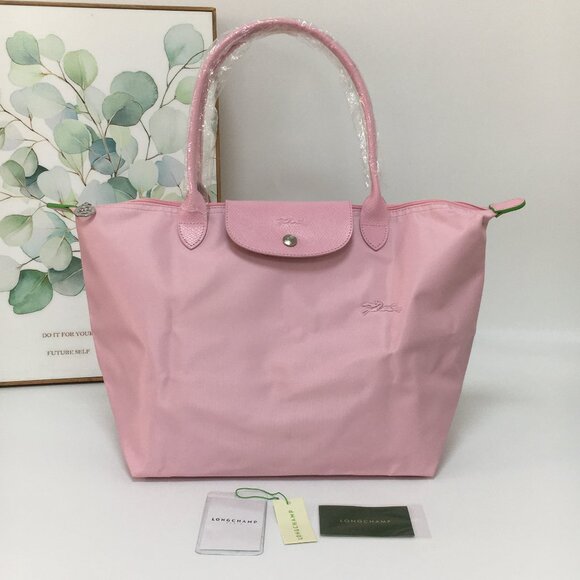 Longchamp Large Le Pliage Shoulder Tote Color Pink - Picture 1 of 10